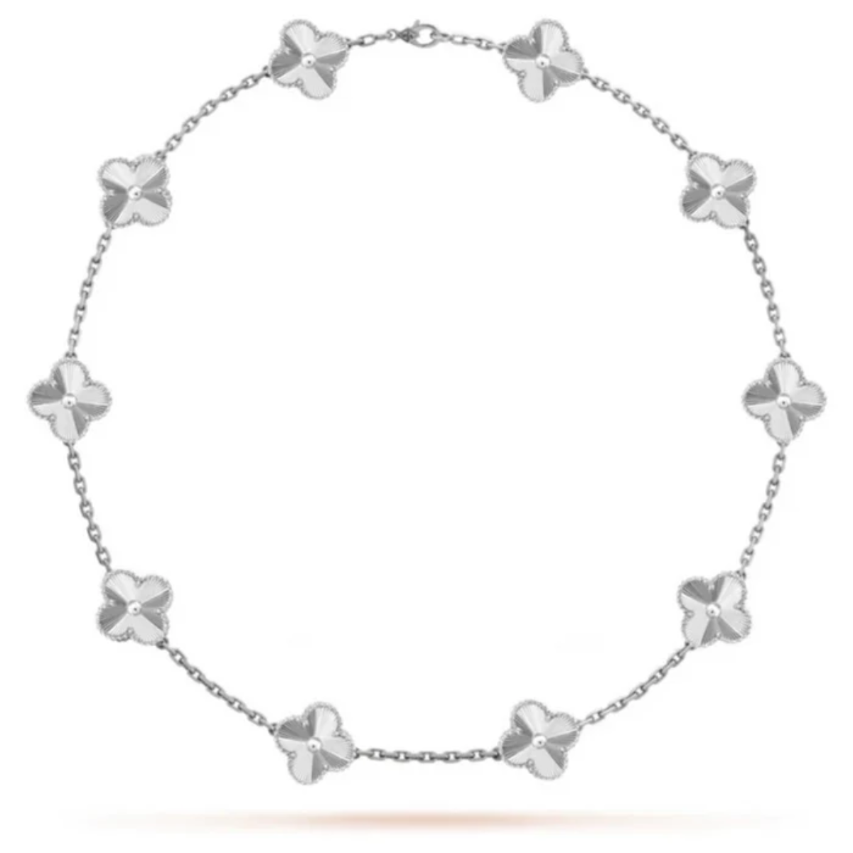 Colar VCA 10 Trevos Alhambra Brilhante - Prata 925