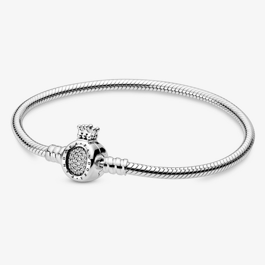 Bracelete Maleável Coroa - Prata 925