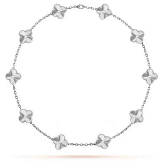 Colar VCA 10 Trevos Alhambra Brilhante - Prata 925
